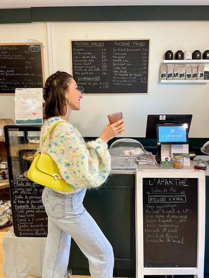 Lollipop White Mohair Cardigan — alternate view