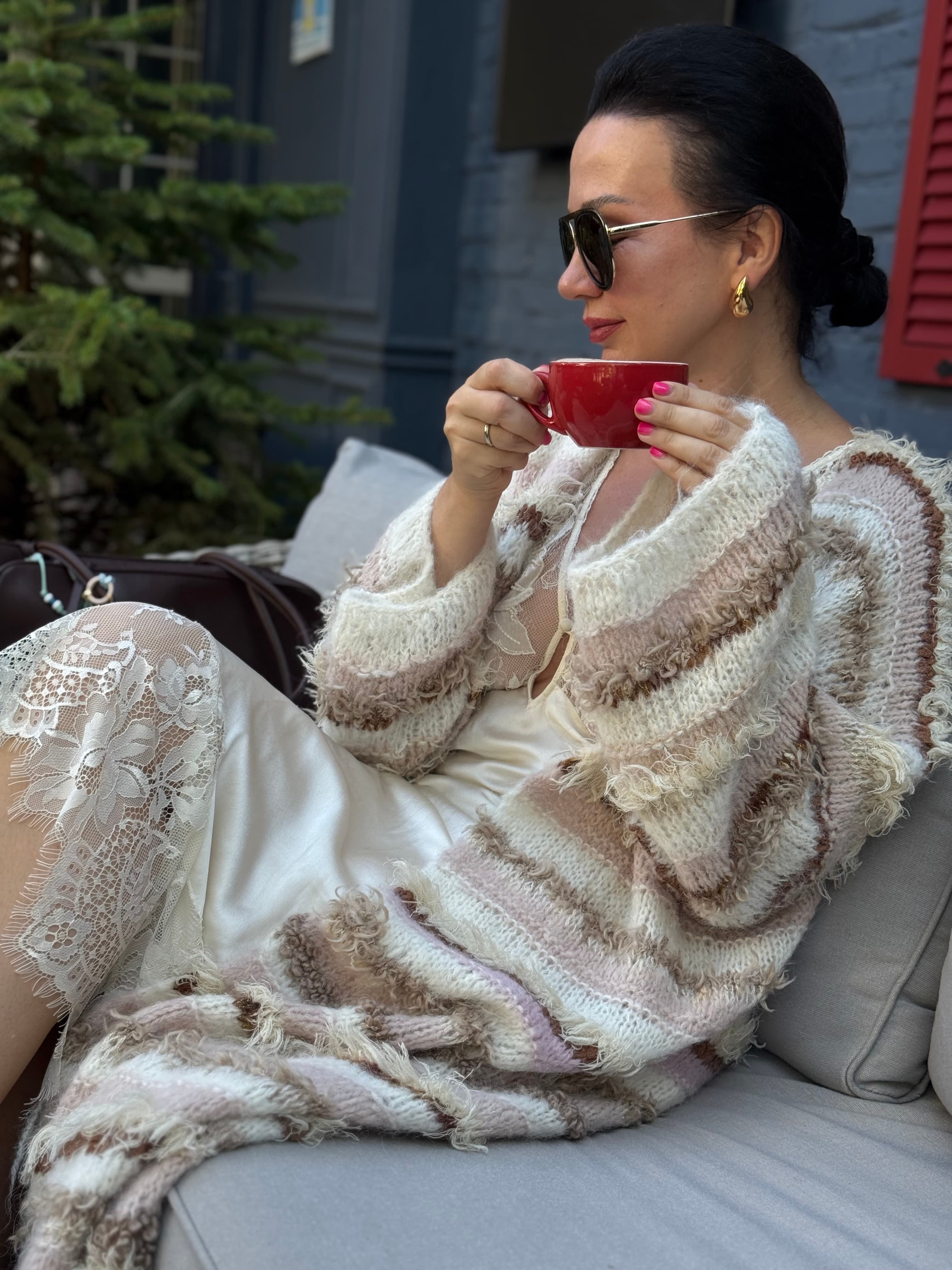 Bohemian pastel cardigan