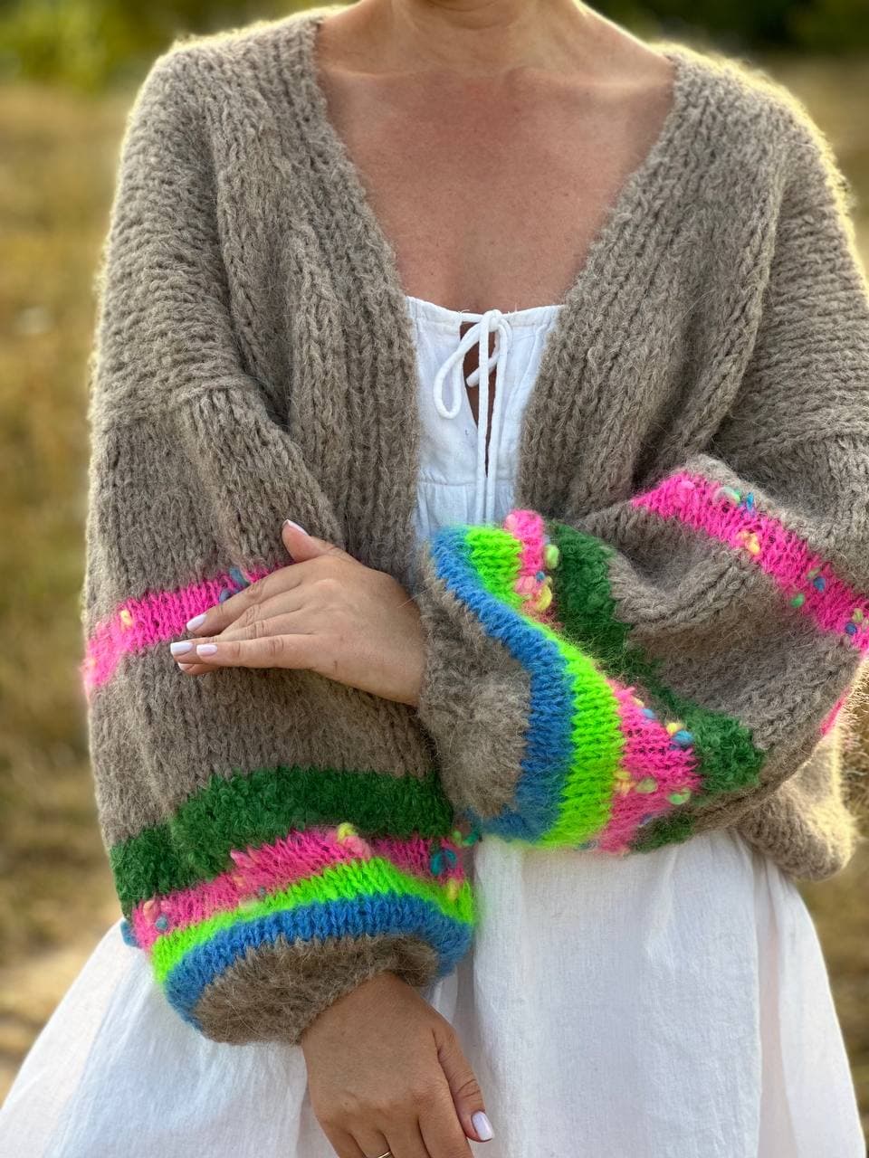 Rainbow alpaca cardigan - view 1