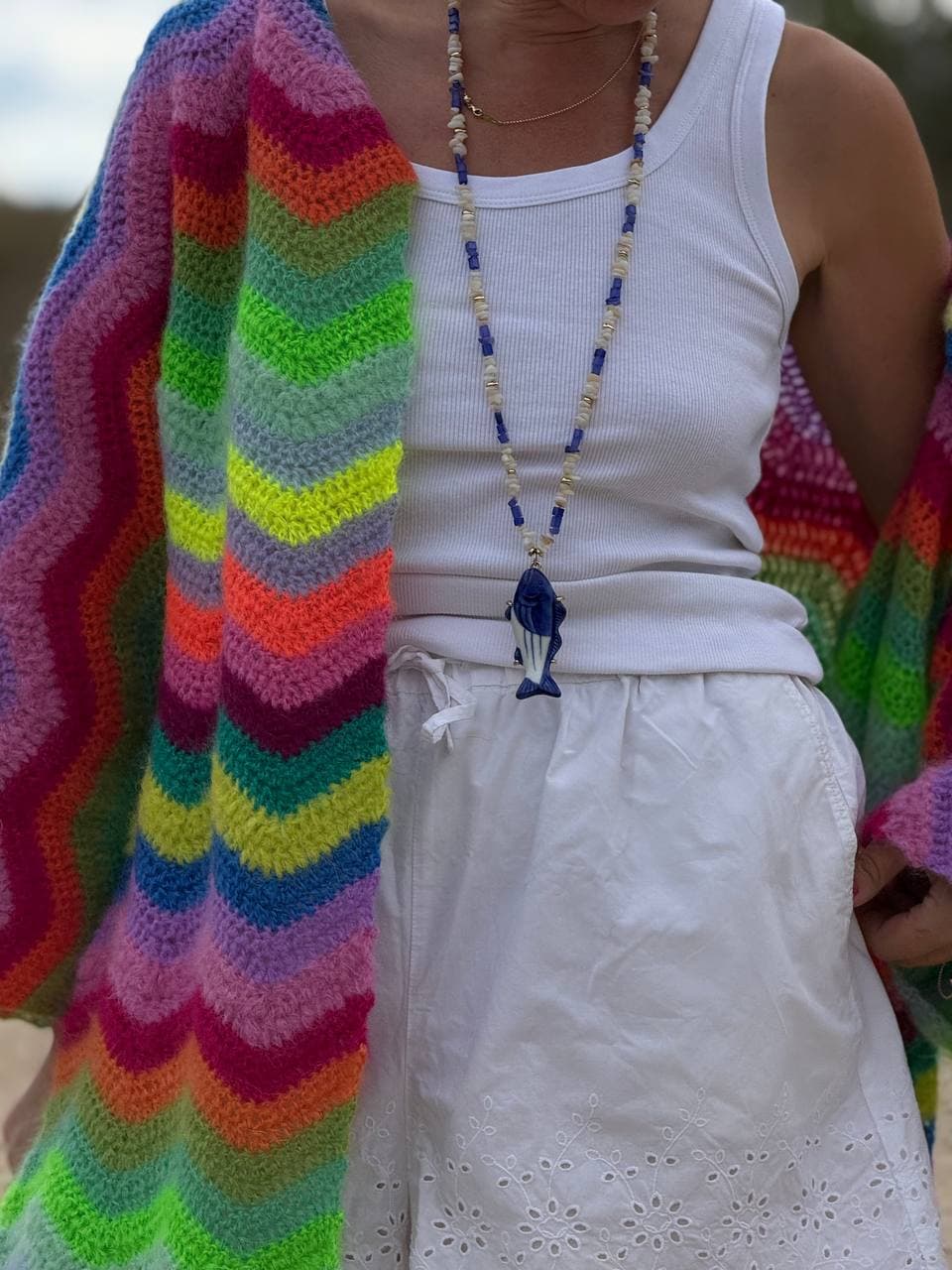 Wave crochet cardigan - view 1