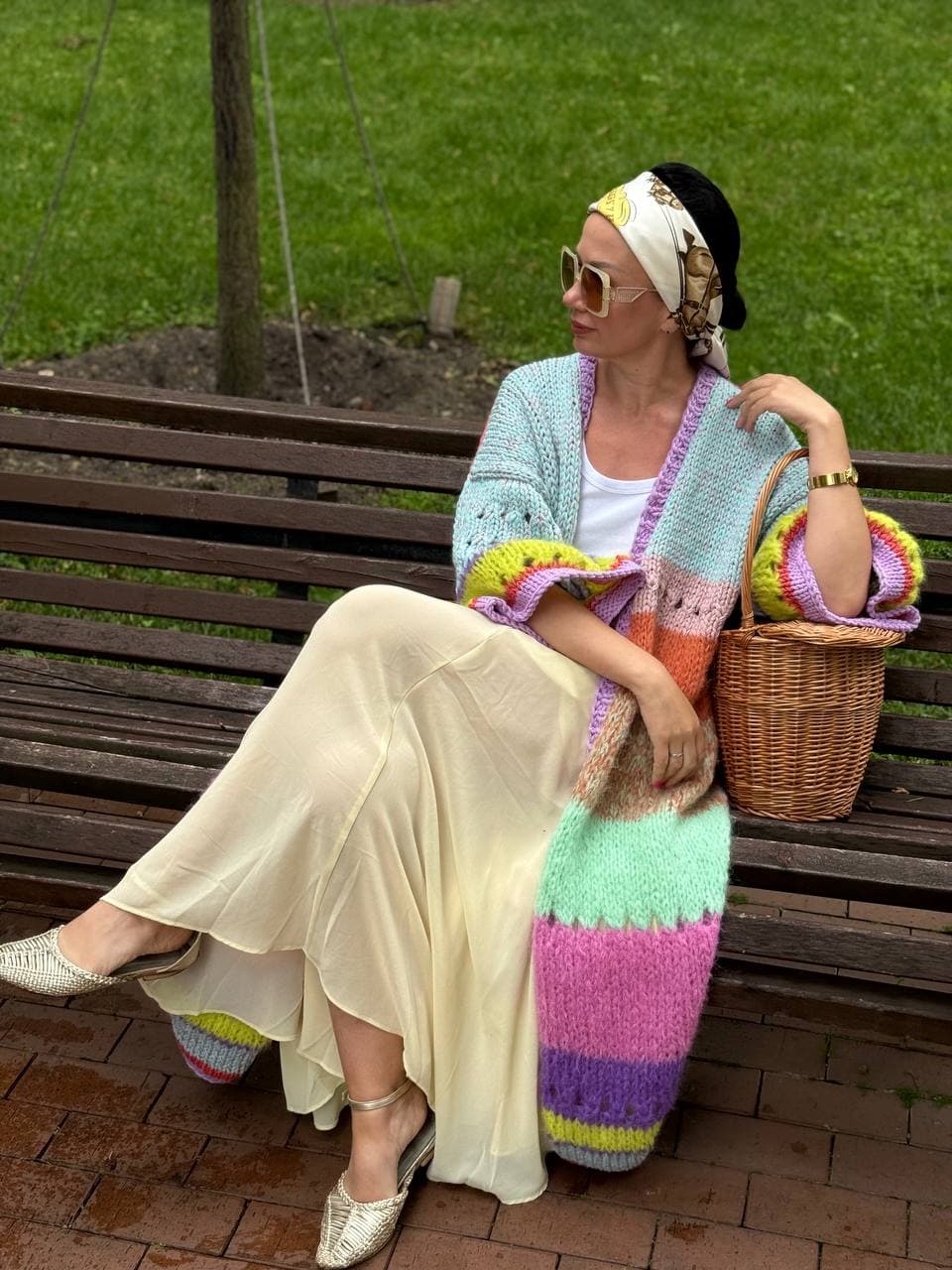 Rainbow Maxi Mohair Cardigan alternate