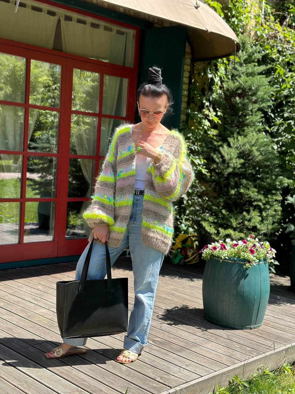 Bohemian Neon Alpaca Cardigan - view 1