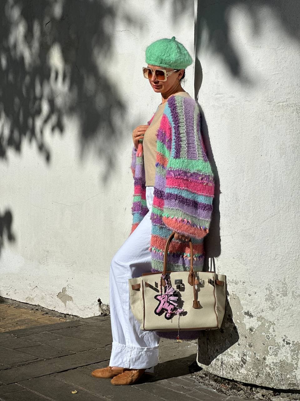 Pastel Maxi Alpaca Cardigan